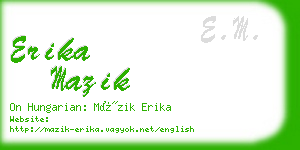 erika mazik business card